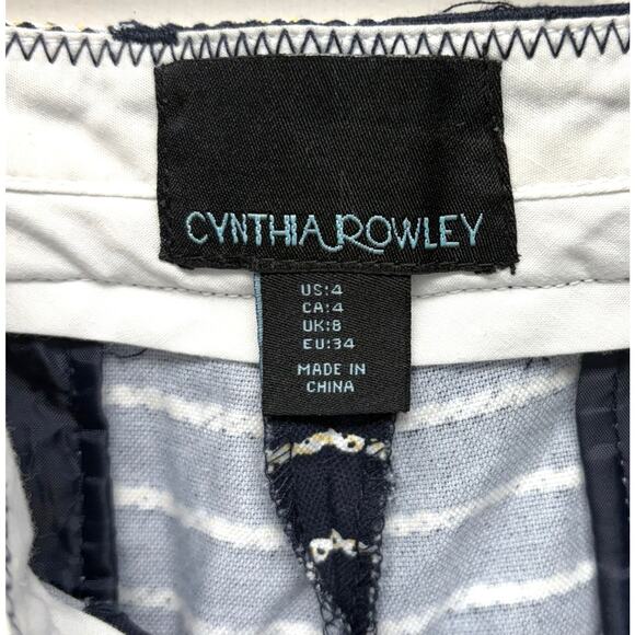 Cynthia Rowley Navy Blue Sailor Shorts, Nautical Buttons, Cotton, Women's Size 4 - Picture 3 of 4
